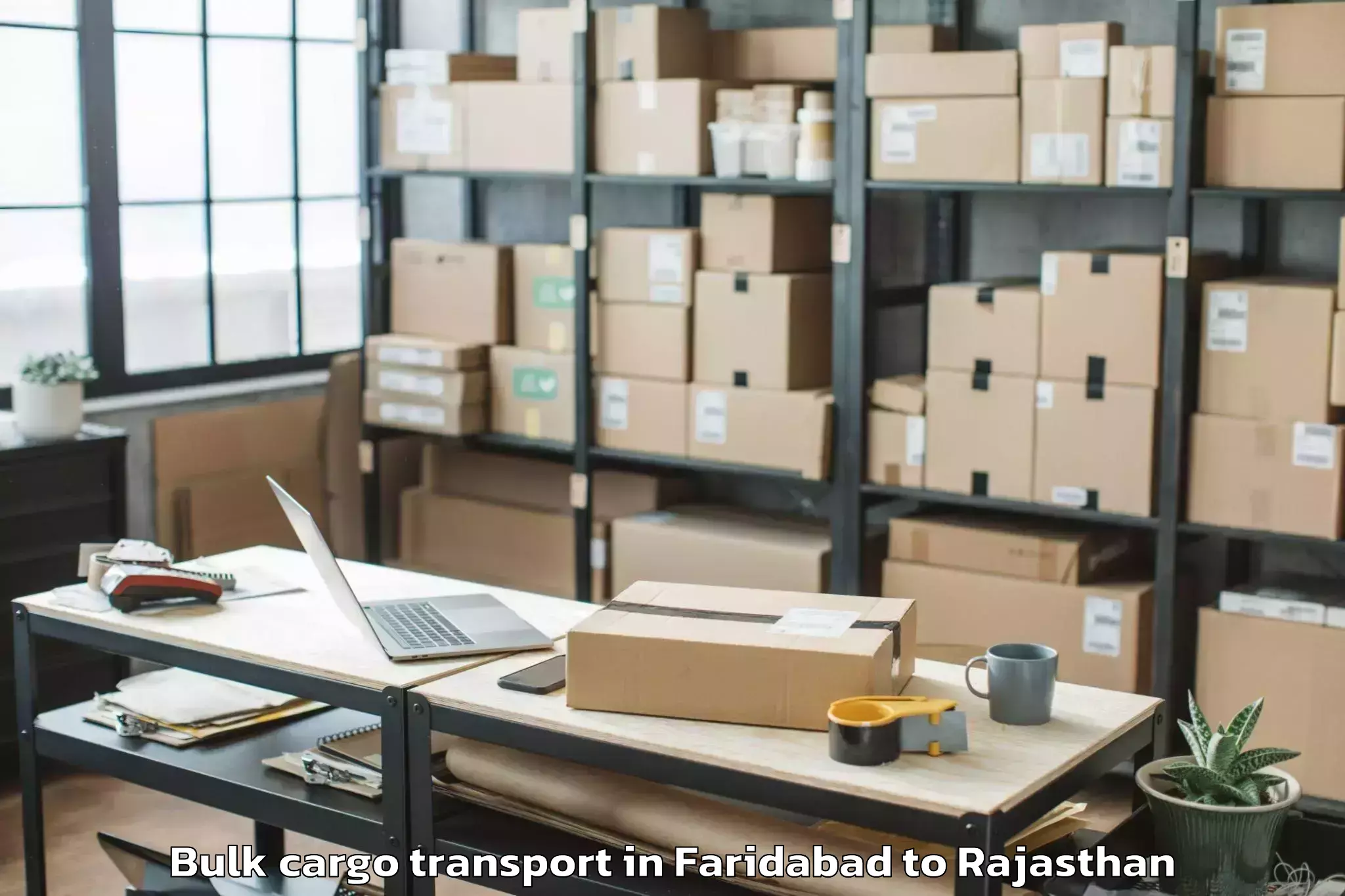 Reliable Faridabad to Raisingh Nagar Bulk Cargo Transport